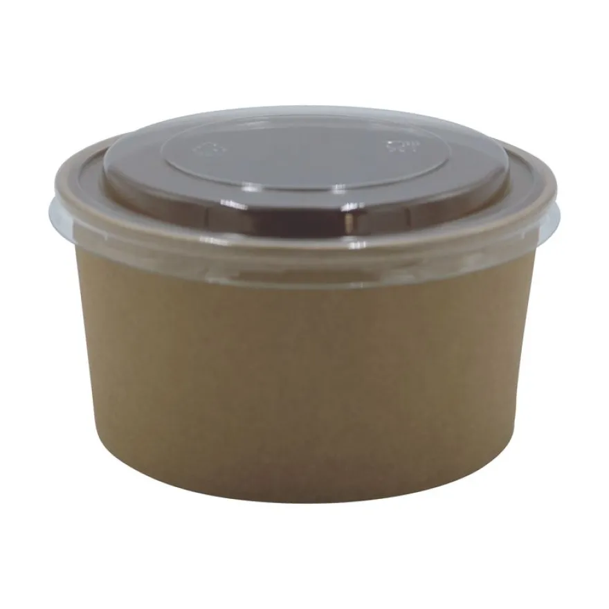25 Bols salade Kraft 750 ml + couvercle