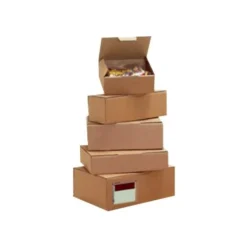 50 Boîtes postales d'expédition - 33 cm x 10 cm x 10 cm - kraft brun - Logistipack