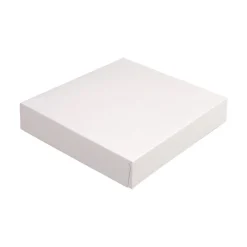 50 Boîtes pâtissières carton blanc - 26 x 26 x 5 cm
