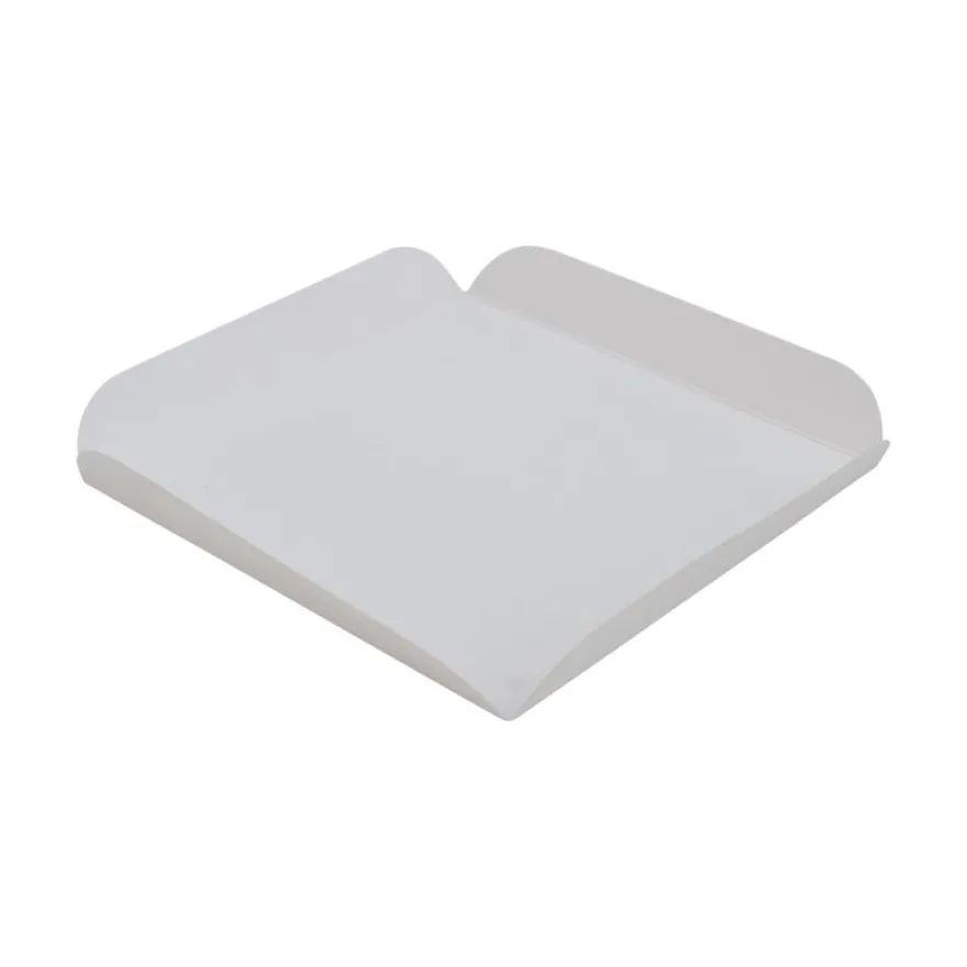 250 Carrés rainés blancs - 11 cm