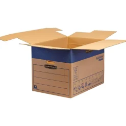 5 Cartons déménagement 127L - Bankers Box SmoothMove FastFold Fellowes
