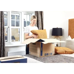 5 Cartons déménagement 85L - Bankers Box SmoothMove FastFold Fellowes