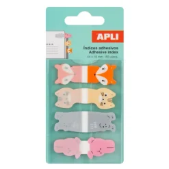 80 index adhésifs - motifs enfantins animaux mignons - repositionnables - pour agendas - livres et devoirs