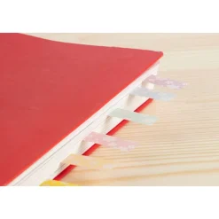 160 index adhésifs pastel fleuris 44×10 mm - repositionnables - 8 couleurs - pour livres - révisions et planners
