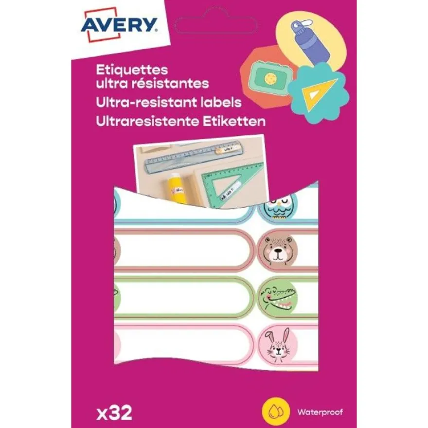 32 mini étiquettes résistantes