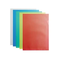 100 Pochettes coin neutres - A4 - pour 25 feuilles - 12/100 - couleurs assorties