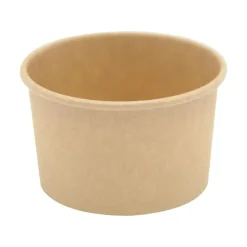 1000 Pots à glace Kraft brun - 86 x 74 x 51 mm