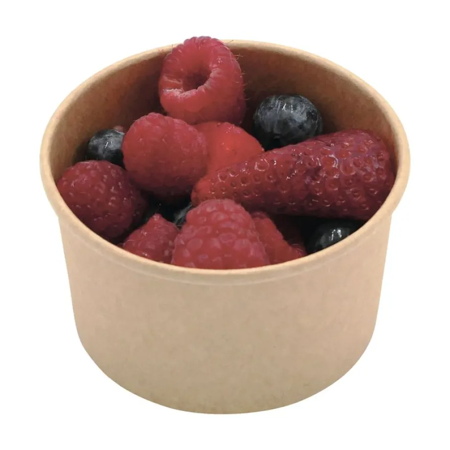 50 Pots à glace Kraft brun - 86 x 74 x 51 mm