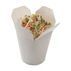50 Pots plats chauds blanc - 500 ml