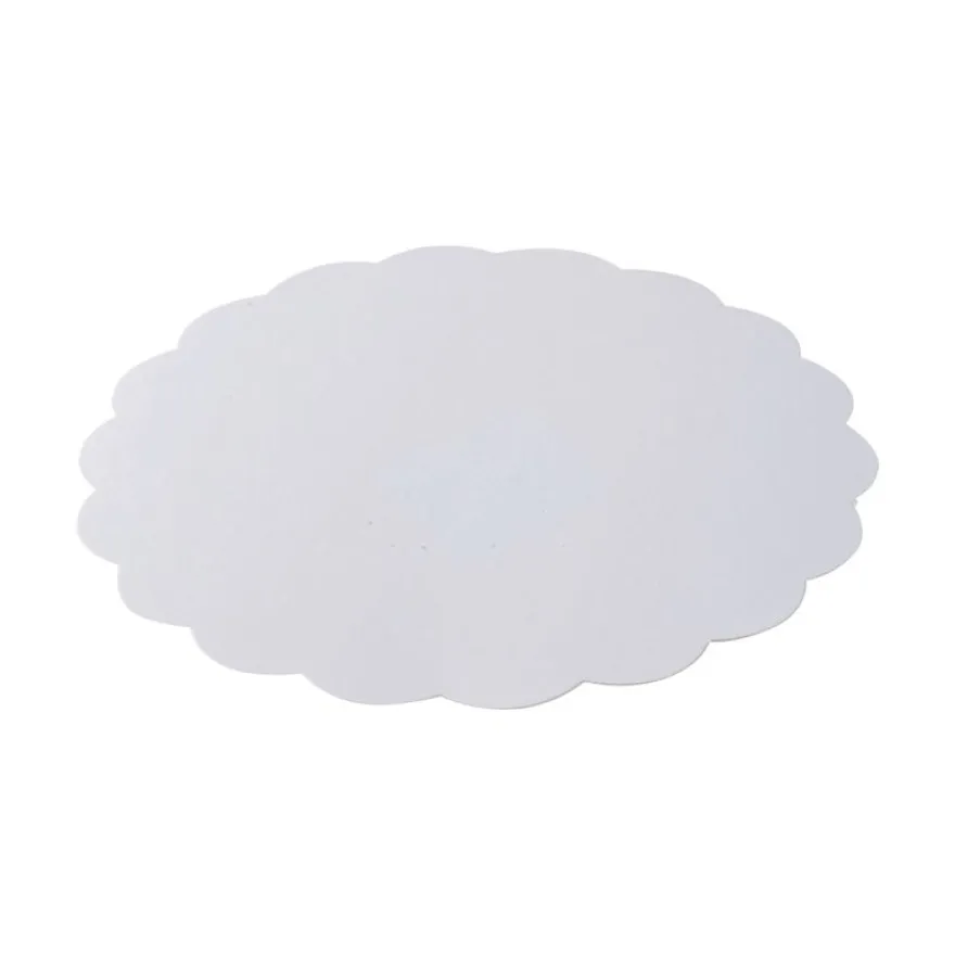 250 Ronds blancs festonnés - diam 17 cm