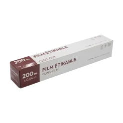 1 rouleau de Film étirable PVC boîte distributrice - 200 x 0.44 ml