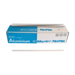 6 rouleaux d'Aluminium professionel- 200 x 0.45 ml - boîte distributrice