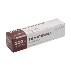 6 rouleaux de Film étirable PVC boîte distributrice - 200 x 0.29 m