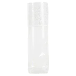100 Sacs à fond rigide imprimé fine dentelle blanche – 12×27,5 cm – Recyclable