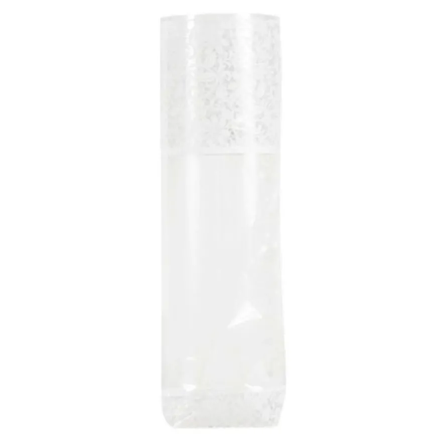 100 Sacs à fond rigide imprimé fine dentelle blanche – 12×27,5 cm – Recyclable