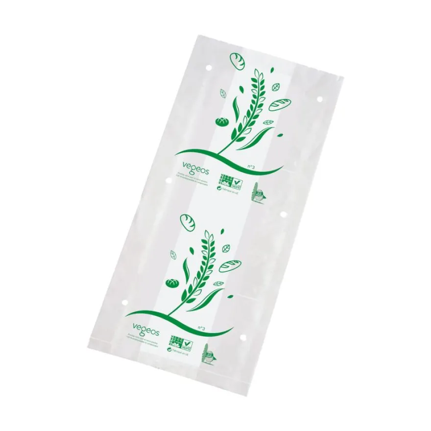 200 Sacs à pain tranchés Nr 3 - 60 % 160 + 50/50 x 350 + 30 cm - vert