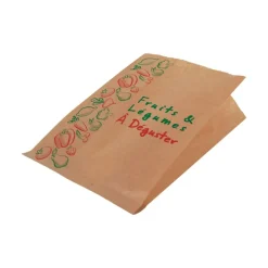 1000 Sacs fruit kraft 2 kg - 200 + 60 x 310 mm