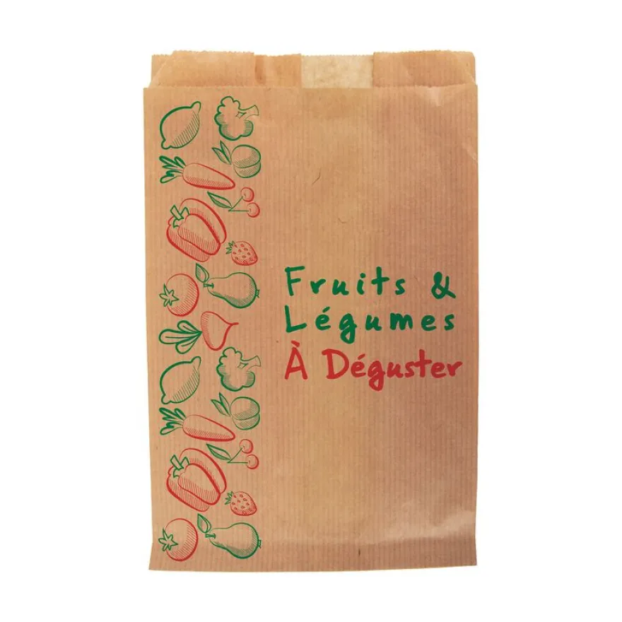 1000 Sacs kraft fruits 3 kg - 22 + 9 x 34 cm