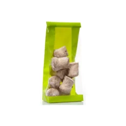 50 Sacs papier à fond rectangulaire avec soufflets latéraux – Citron vert – 8x4×20 cm – Recyclable