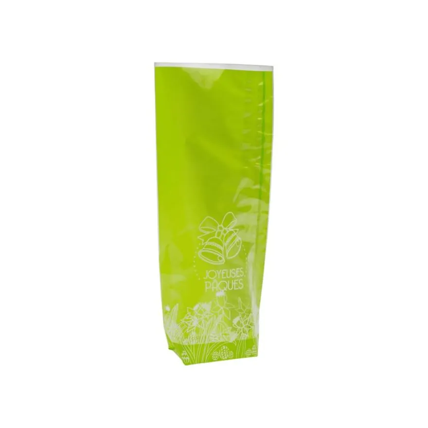 50 Sacs papier à fond rectangulaire avec soufflets latéraux – Framboise – 8x4×20 cm – Recyclable
