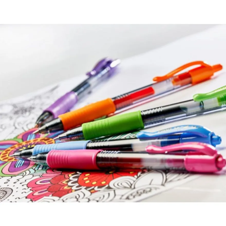 14 stylos Pilot roller G-2 - Roller encre gel rétractable - 0,7 mm