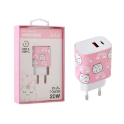 Adaptateur USB Unicorn I-Total : Charge rapide 20W, USB-A et USB-C