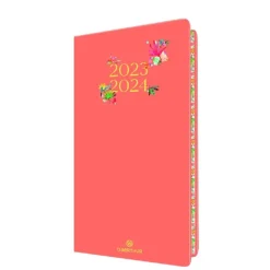 Agenda à élastique Tivoli 16 poche - 1 semaine sur 2 pages - corail - Oberthur