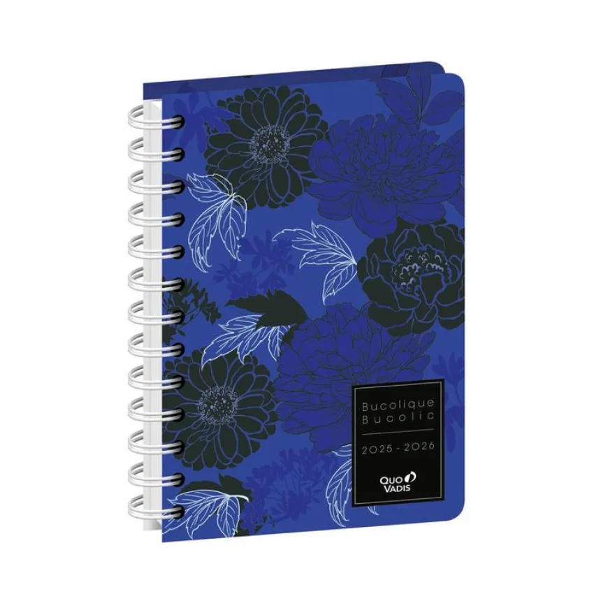 Agenda à spirale Daisy - 1 jour par page - 12 x 17 cm - différents modèles disponibles - Quo Vadis