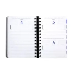 Agenda à spirale Shiny - 1 jour par page - 12 x 17 cm - fleurs - Exacompta