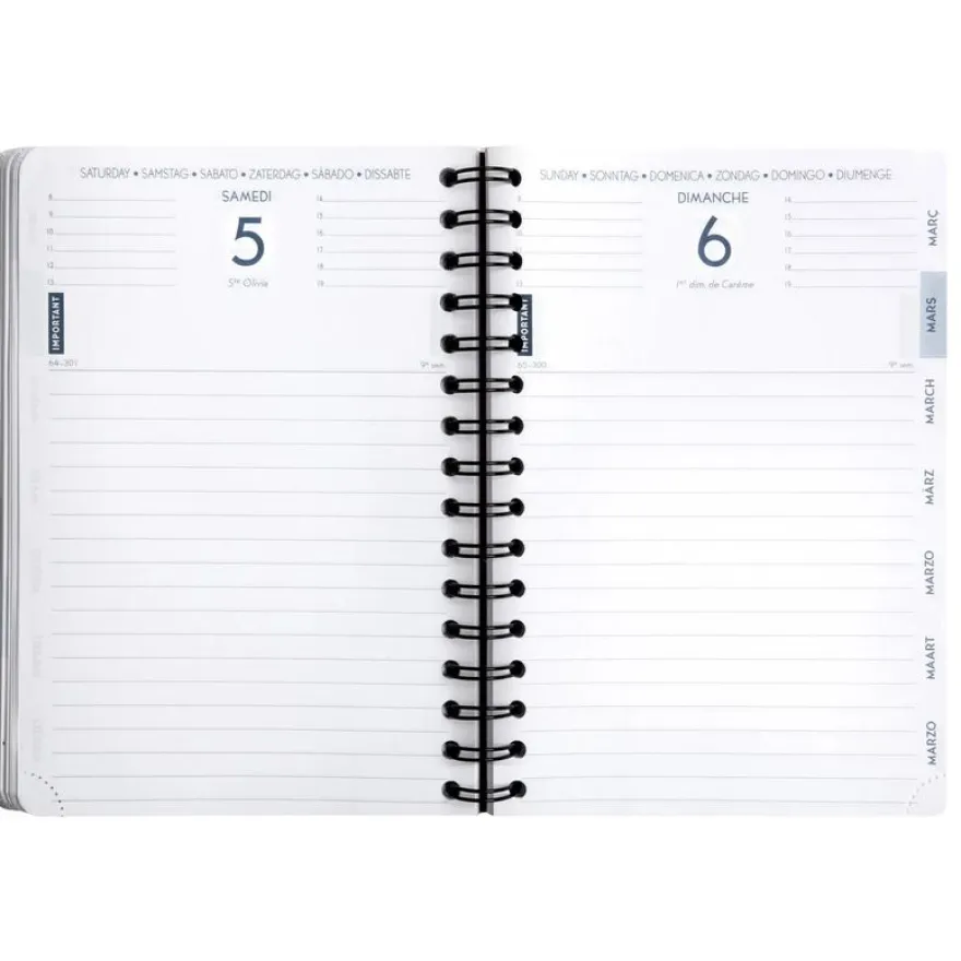 Agenda Age Bag - 1 jour par page - 15 x 21 cm - noir- Exacompta