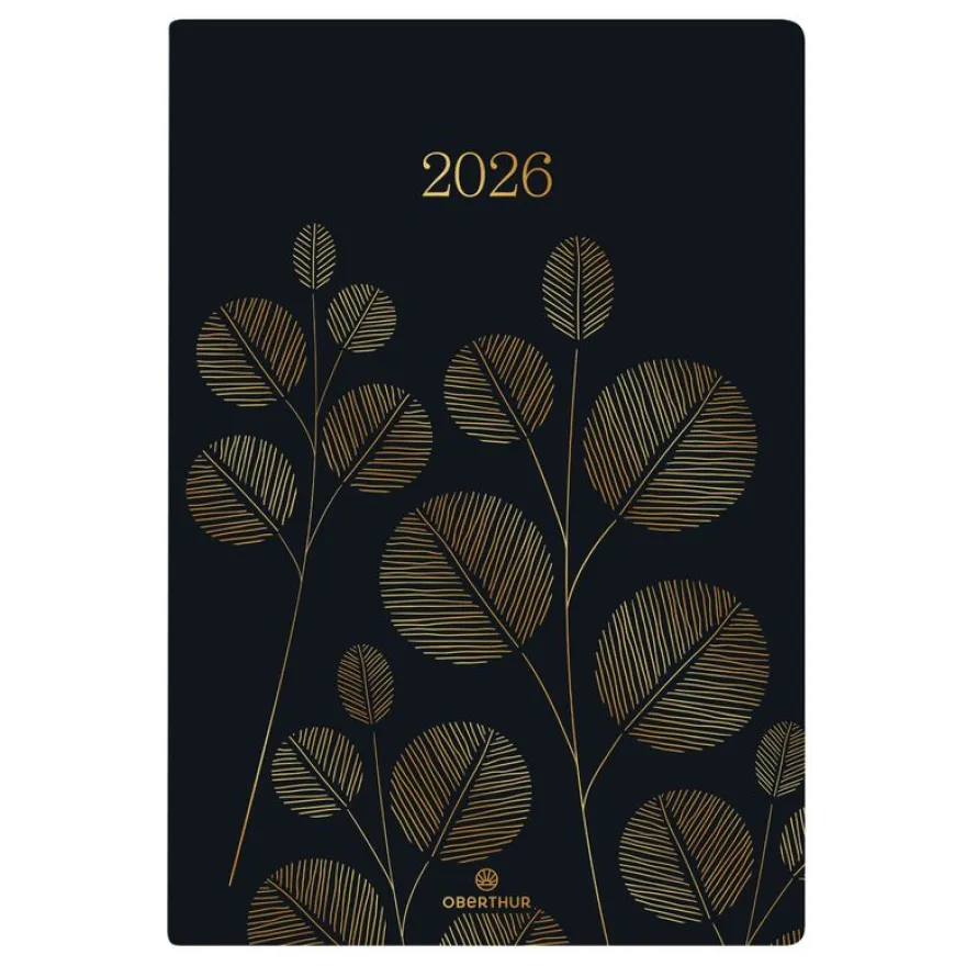 Agenda Astoria - 1 semaine sur 2 pages - 17 x 24,5 cm - noir - Oberthur