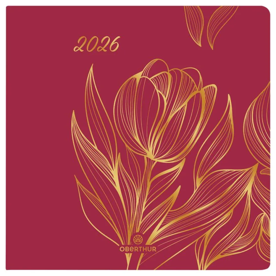 Agenda Astoria - 1 semaine sur 2 pages - 16,5 x 16,5 cm - orange - Oberthur