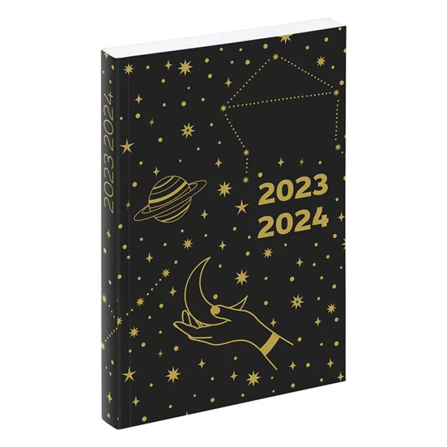 Agenda Astrologie - 1 jour par page - 12 x 17 cm - noir ou bleu - Exclusivité Bureau Vallée - Viquel