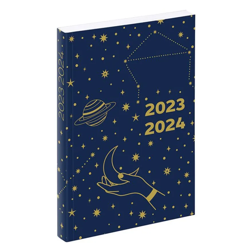 Agenda Astrologie - 1 jour par page - 12 x 17 cm - noir ou bleu - Exclusivité Bureau Vallée - Viquel
