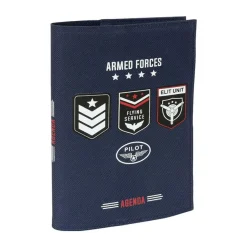 Agenda Aviator - 1 jour par page - 12 x 18 cm - noir ou bleu - Viquel