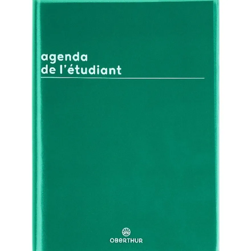 Agenda Boréal - 1 jour par page - 12,5 x 17,5 cm - vert - Oberthur