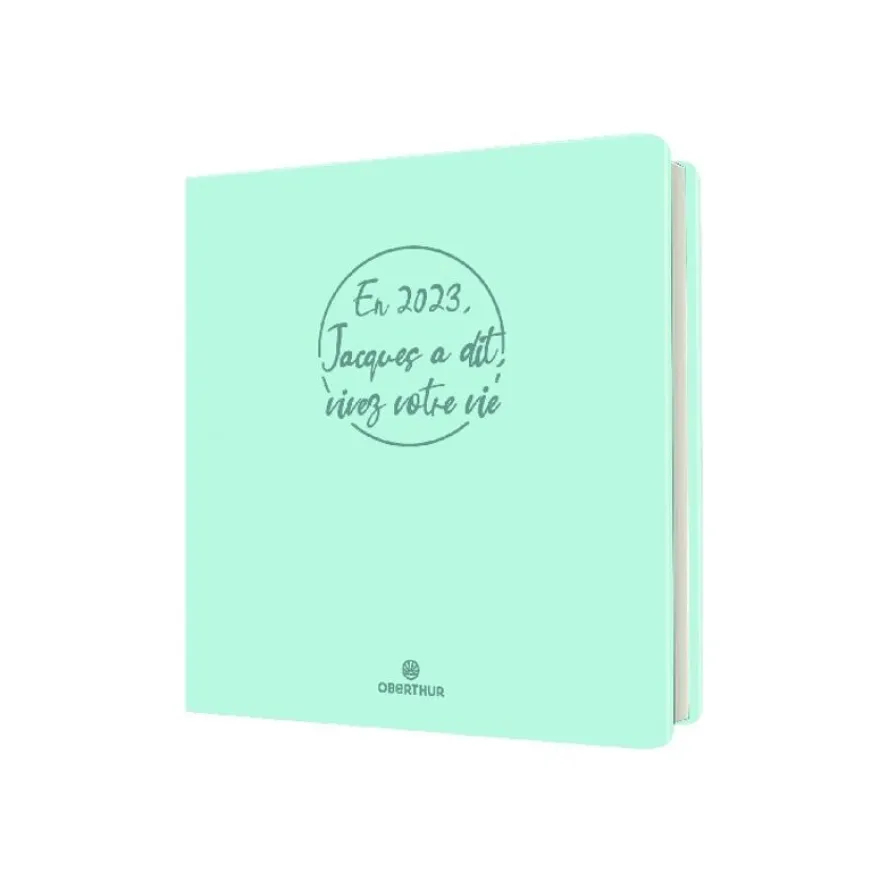 Agenda Camelia - 1 semaine sur 2 pages - 16,5 x 16,5 cm - lagon - Oberthur
