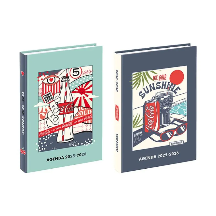 Agenda Coca-cola sunshine - 1 jour par page - 12 x 17 cm - Viquel