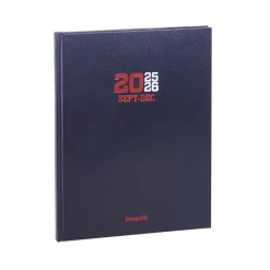 Agenda College 16 mois - 1 semaine sur 2 pages - 21,5 x 27 cm - noir - Brepols