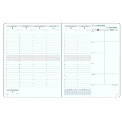 Agenda de bureau Canvas - 1 semaine sur 2 pages - 21 x 27 cm - disponible dans différentes couleurs - Exacompta