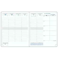 Agenda de bureau Canvas - 1 semaine sur 2 pages - 18,5 x 22,5 cm - disponible dans différentes couleurs - Exacompta