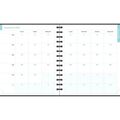 Agenda de bureau Sophie Adde Lady 18S spiralé - 1 semaine sur 2 pages - 15 x 17 cm - Oranges - Exacompta