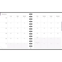 Agenda de bureau Sophie Adde Lady 18S spiralé - 1 semaine sur 2 pages - 15 x 17 cm - Oranges - Exacompta