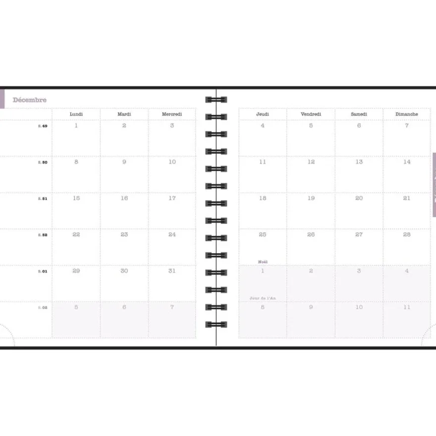 Agenda de bureau Sophie Adde Lady 18S spiralé - 1 semaine sur 2 pages - 15 x 17 cm - Oranges - Exacompta