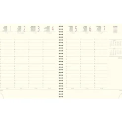 Agenda de bureau spiralé 16 mois Vérone - 1 semaine sur 2 pages - 15 x 17 cm - disponible dans différentes couleurs - Exacompta
