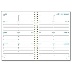 Agenda de bureau spiralé 16 mois Linicolor - 1 semaine sur 2 pages - 14 x 18 cm - disponible dans différentes couleurs - Exacompta