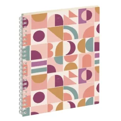 Agenda de bureau spiralé 16 mois Paloma - 1 semaine sur 1 page - 15 x 21 cm - Géométrique - Exacompta
