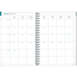 Agenda de bureau spiralé 16 mois Joy - 1 semaine sur 1 page - 15 x 21 cm - Bleu ciel - Exacompta