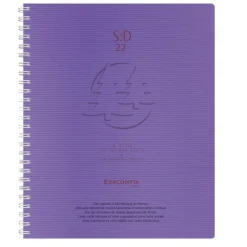 Agenda de bureau spiralé 16 mois Linicolor - 1 semaine sur 2 pages - 18,5 x 22,5 cm - disponible dans différentes couleurs - Exacompta