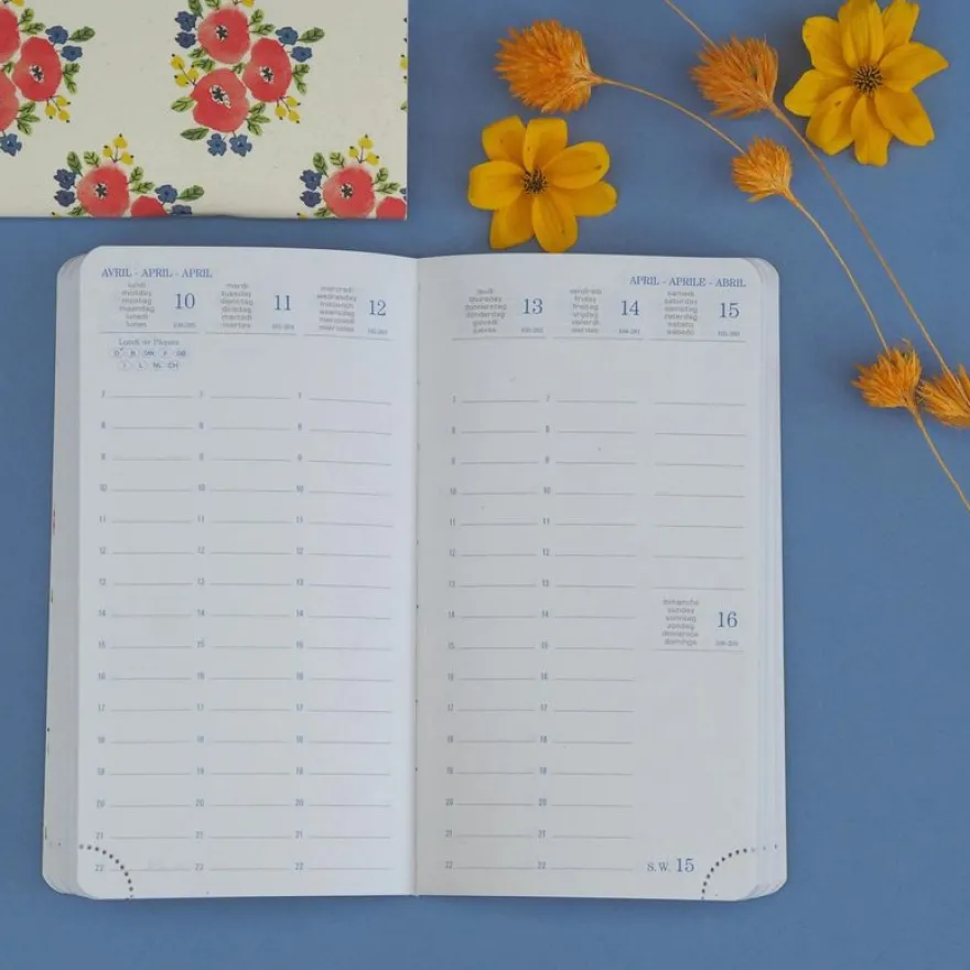Agenda de poche 16 mois Julie Adore - 1 semaine sur 2 pages - 9 x 16 cm - Maison - Exacompta